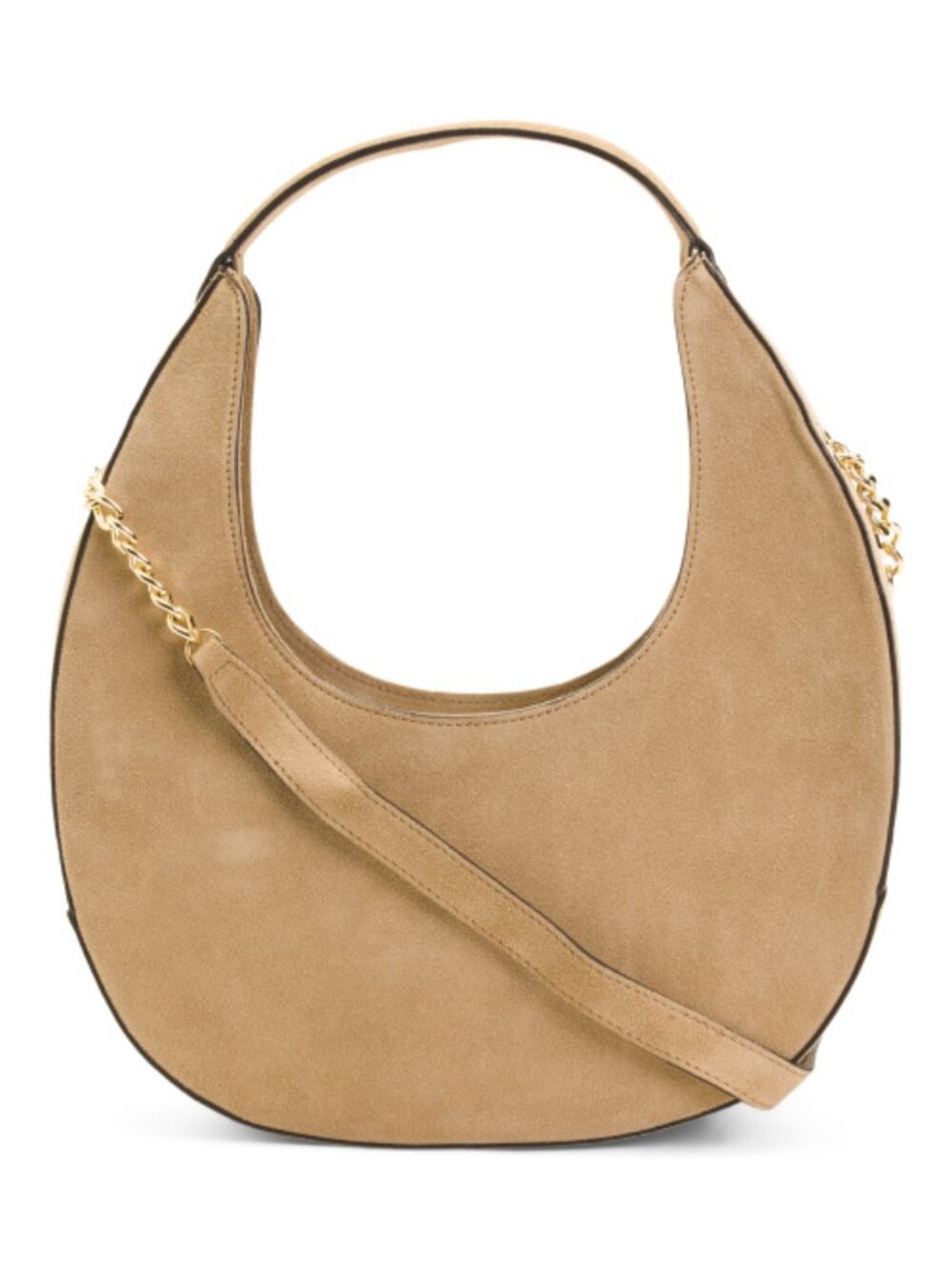 AMERAI Made In Italy Suede Crescent Moon Rem Crossbody